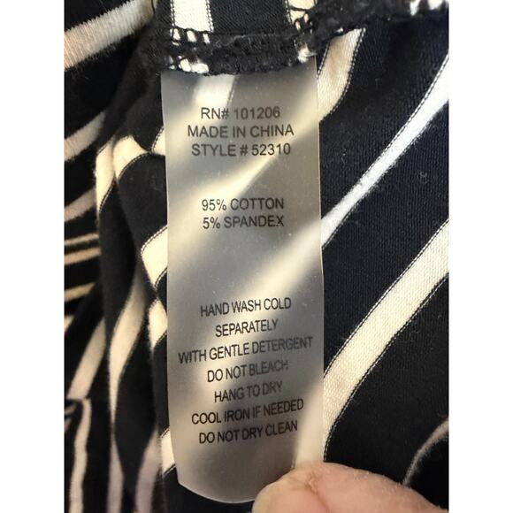 Soft Surroundings womens long sleeve Tshirt striped built-in bra 42DD whimsigoth - Picture 6 of 11